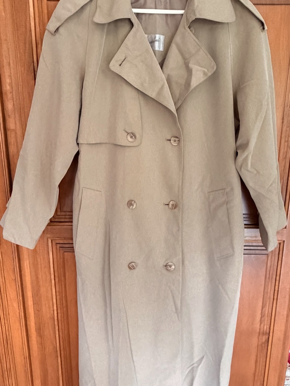 Vintage Women’s Jacqueline Ferrar Double-Breasted Trench Coat - Taupe